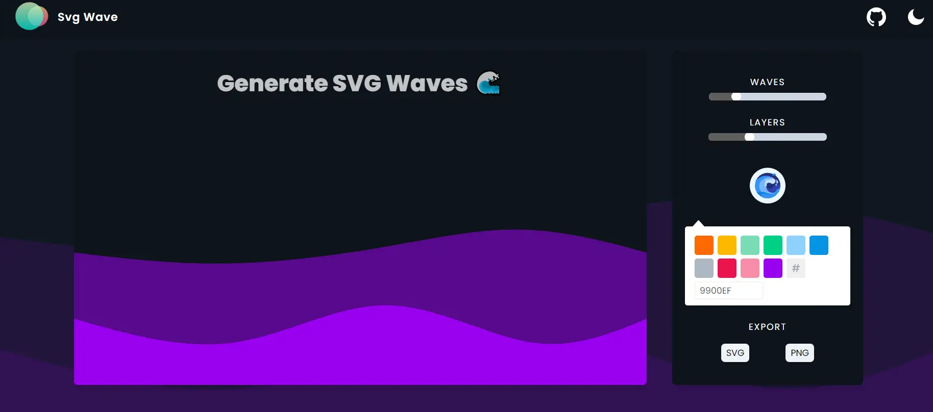 SVGWave:免费渐变波浪背景图案SVG波形生成器